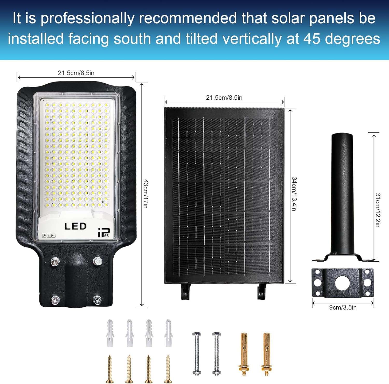 Solar Street Lights Outdoor, 30000LM Commercial Parking Lot Light, IP66 Waterproof Super Bright Solar Street Lights Outdoor, Motion Sensor with Remote Control, for Parking Lot, Yard, Street