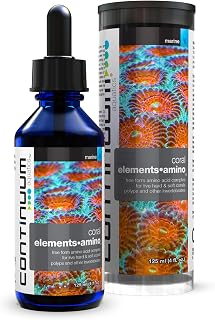 Continuum Aquatics Coral Elements Amino – Essential Amino Acids for Reef Aquariums – Boosts Coral Growth, Color, Recovery & Health – Ideal for Fragged Corals, 125 ml