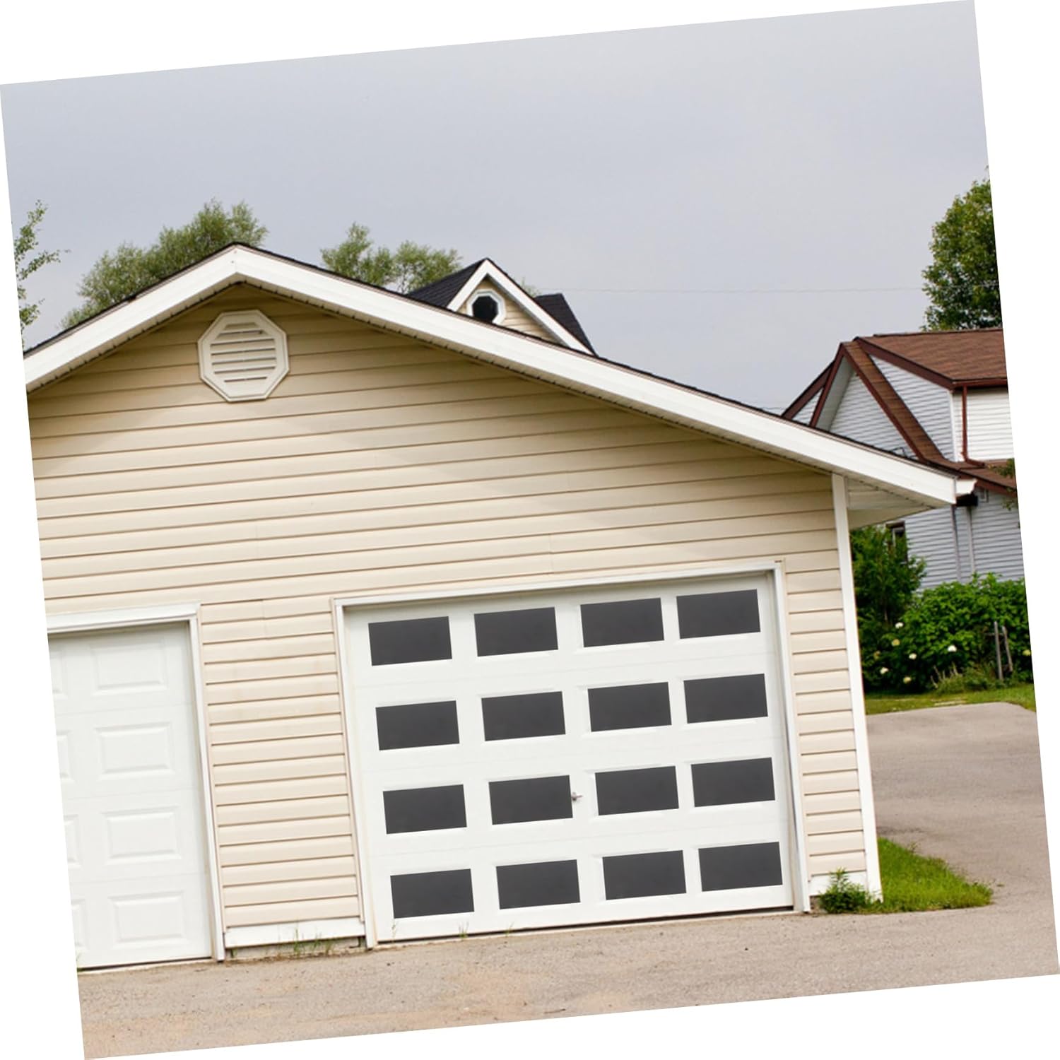 Veemoon 32pcs Window Decals Magnetic Panels for Car Garage Decorative Fake Magnetic Weather Resistant Install for Garage Doors