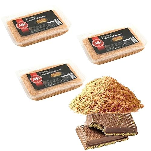 Miniatura 7 de 1000 gr/2.2 lbs Kataifi Material - Haz chocolate Dubai con pistacho Kataifi, Masa de Fillo rallada Kataifi, Pastelería Kataifi, Masa Phyllo -