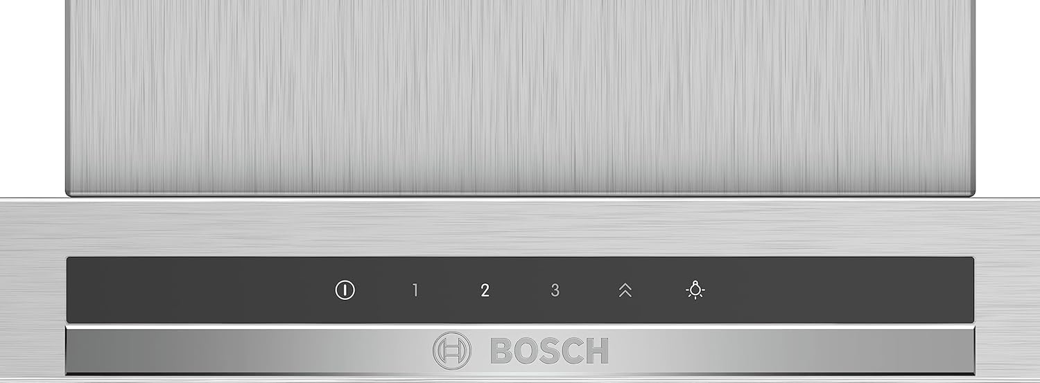 Bosch - Campana Extractora Decorativa de Pared, 60 cm, Serie 4, TouchControl, Iluminación LED, Acero Inoxidable, DWB67IM50