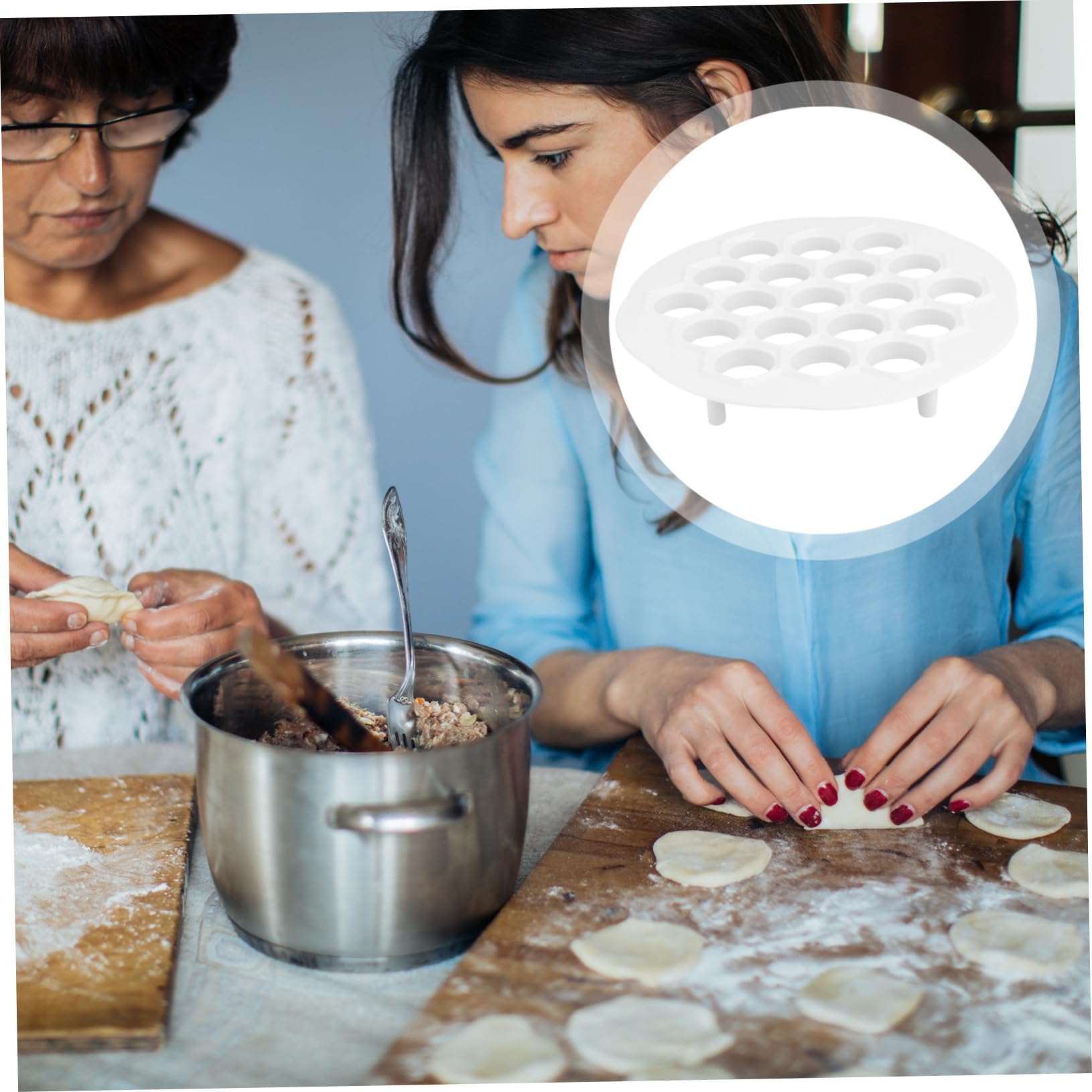 KICHOUSE Dumplings Maker Mold DIY Plastic Tool for Quick Dumpling Preparation Kitchen Food Grade Pastry Mold