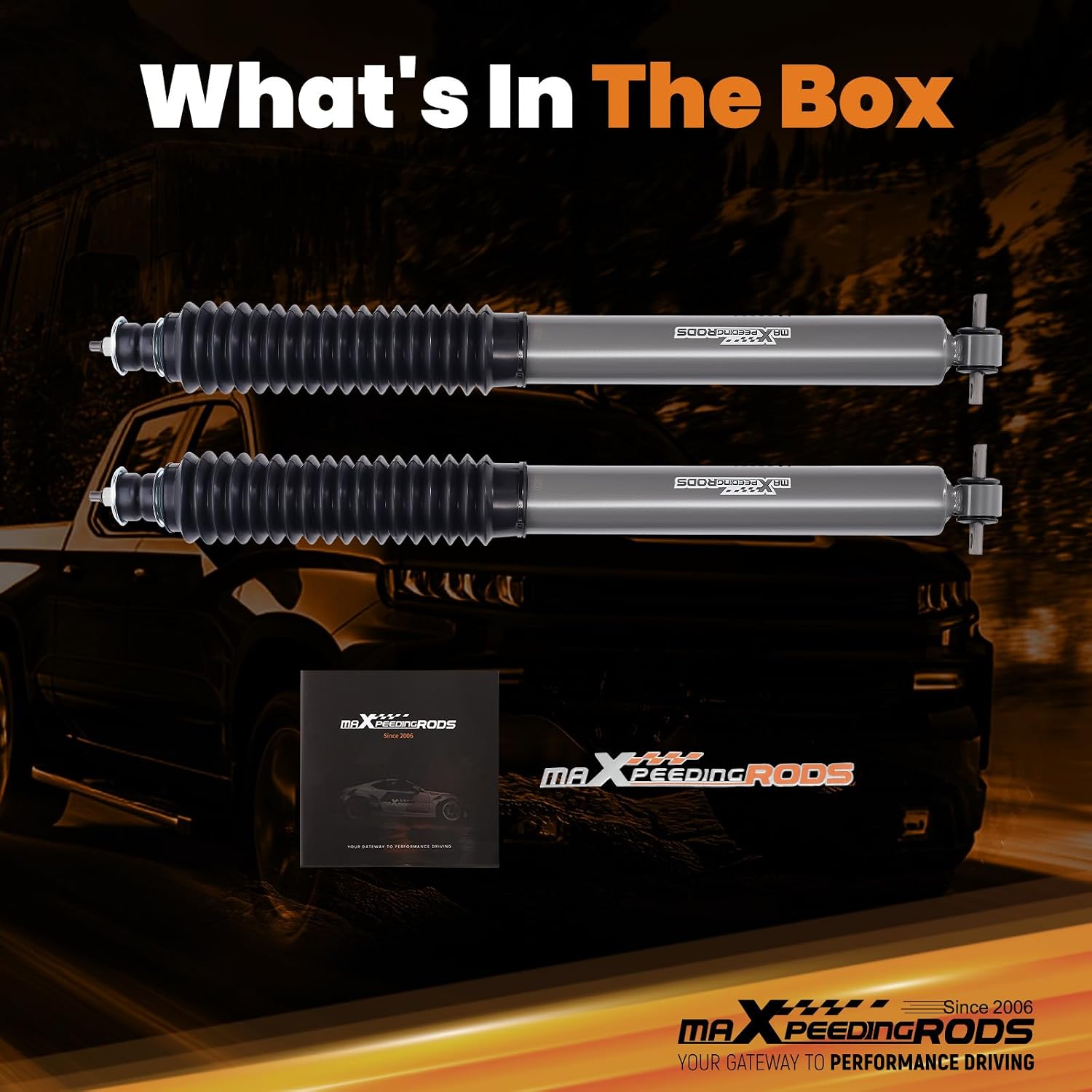 maXpeedingrods 6.5-8" Front Shocks for Chevy Silverado/GMC Sierra 1500 1999-2006 2WD, G1 Upgraded Version