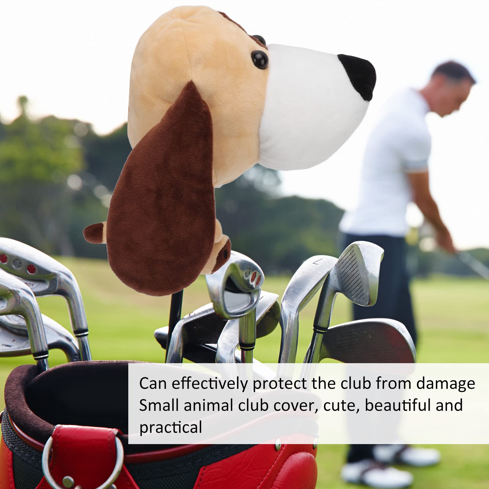 Couvre-tête de conducteur de Golf, Couvre-tête de conducteur en Tissu Peluche Doux avec Taille Portable pour Les Amoureux des Animaux pour Les Clubs de pour Les activités de Plein air