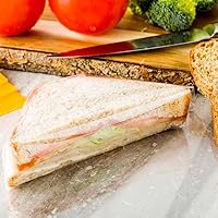 Vista 3 de Restaurantware Envolturas de plástico para alimentos de 9.75 pulgadas, 100 hojas de plástico precortadas para alimentos, plástico transparente