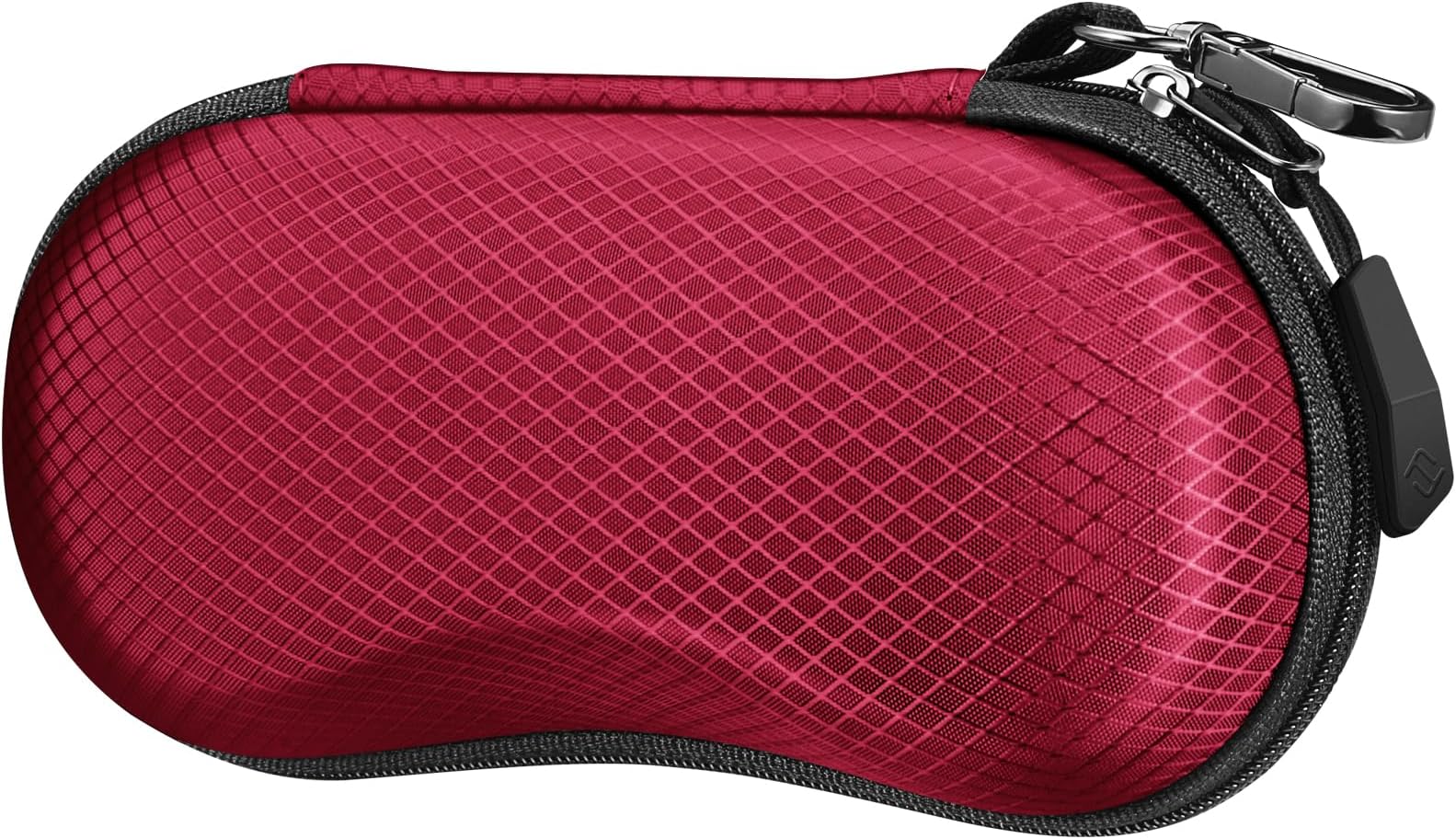 Sunglasses Case, Hard EVA Shell Shockproof Sport Glasses Case with Metal Carabiner Travel Zipper Eyeglasses Holder