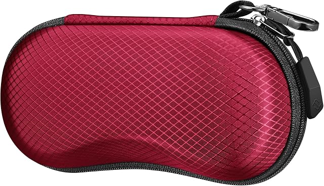 FINTIE Custodia Occhiali da Sole, Porta Rigida Occhiali da Sole in EVA con Moschettone, Portaocchiali Astuccio per Uomo Donna Ciclismo Sportivi
