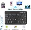 Rechargeable Turkish Mini Bluetooth Keyboard 20 cm for Microcase Tablets and Phones - AL2737 Black