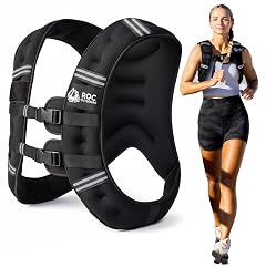 Roc Outdoors Weighted Vest W Rub-Free Technology for Woman and Men 5lb 10lb 15lb 20lb 30lb Weight Vest