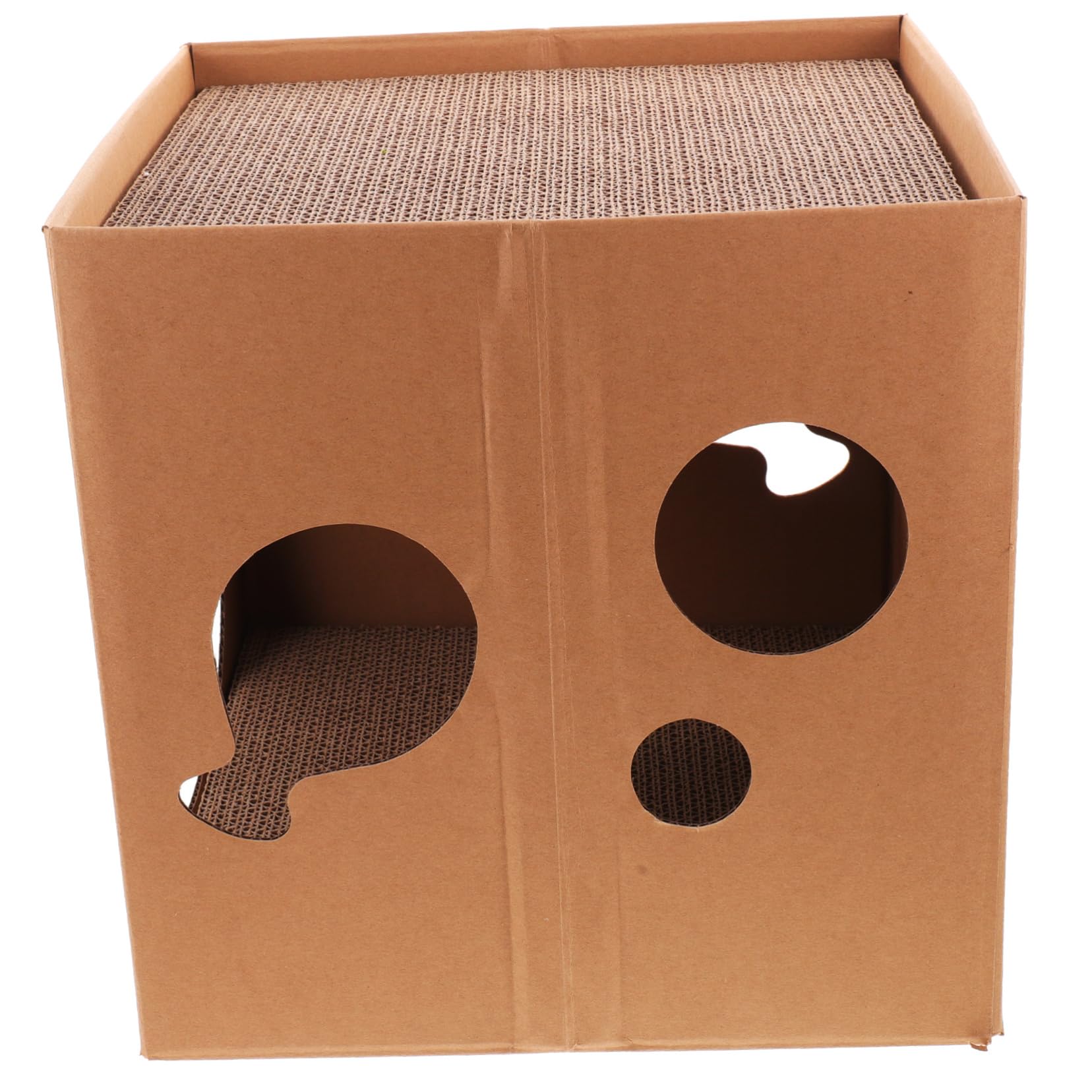 Griffoir horizontal carton pour chat et maison interactive BESPORTBLE