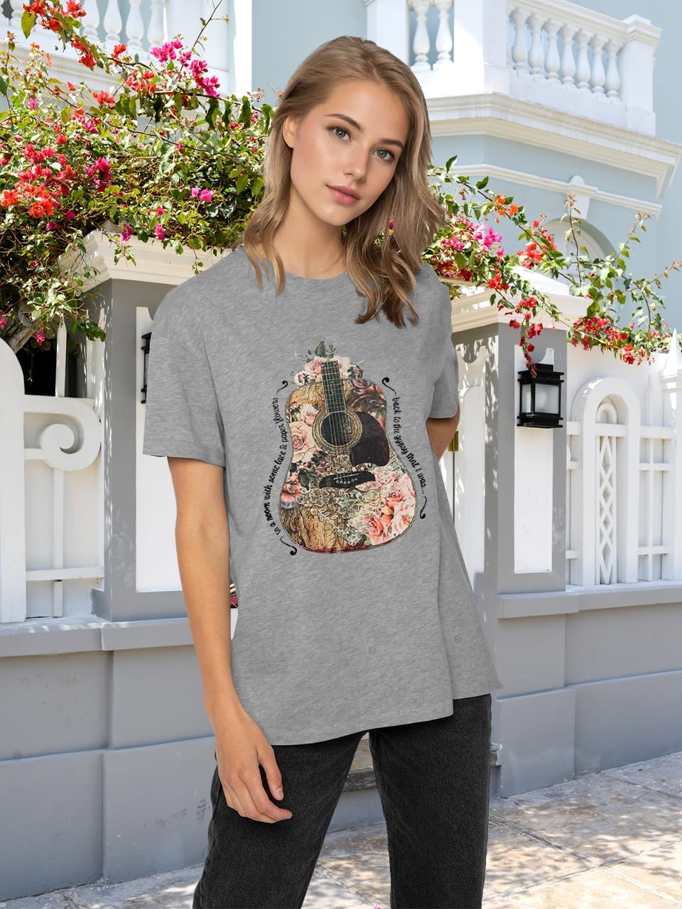 Women Nashville Shirts Vintage Country Music T Shirt Short Sleeve Rock Band Tops - Image 3