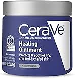CeraVe Healing Ointment, Hydrating Skin Protectant With Petrolatum, Hyaluronic Acid & Ceramides, Face & Body Skin Barrier Repair For Cracked, Chafed, Dry Skin, Fragrance Free & Lanolin Free, 12 Oz