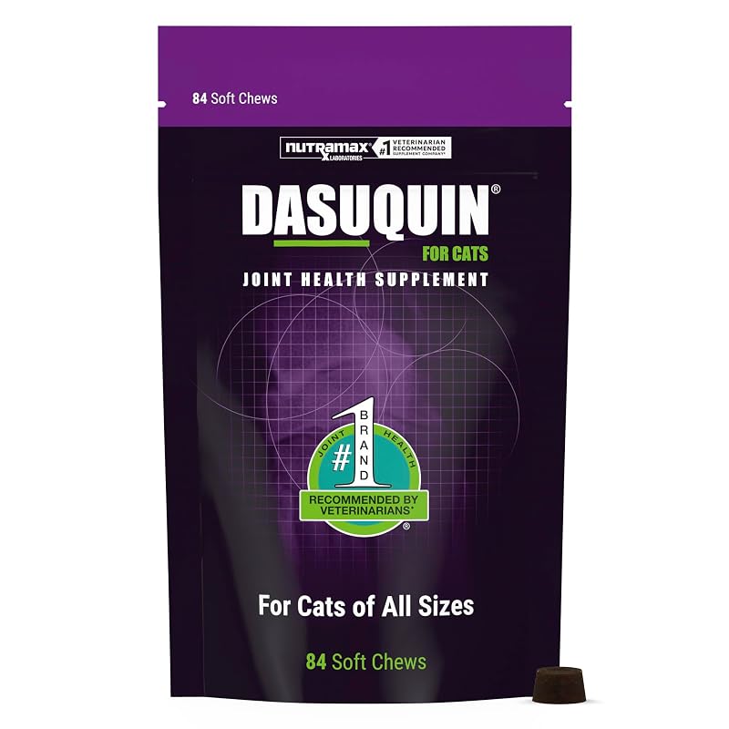 Suplemento para Gatos Dasuquin em Soft Chews com Glicosamina, Condroitina, ASU e Ômega 3 Nutramax, 84 Unidades