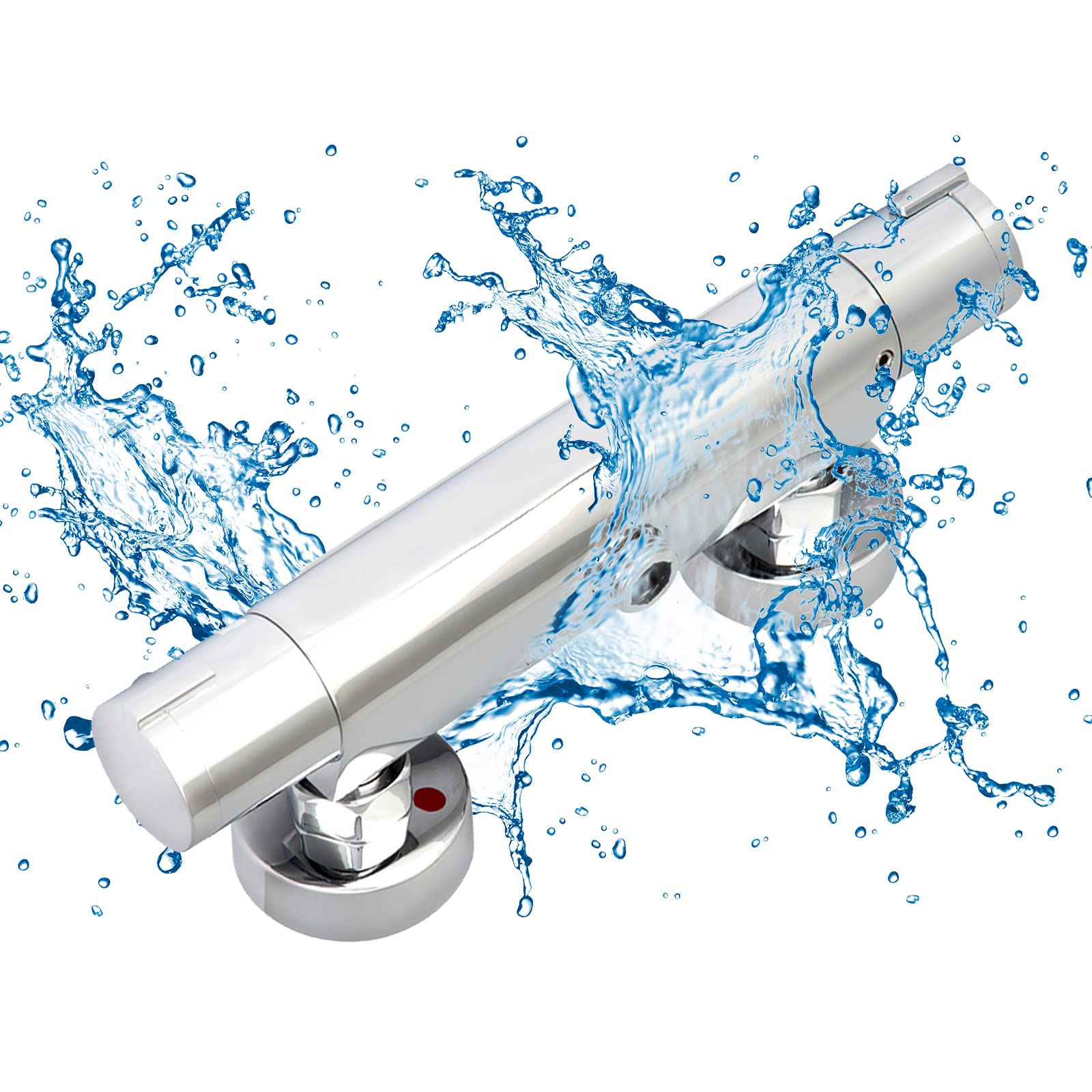 Buy Upgrade Thermostatic Shower Mixer Bar Round Wall Mounted Bath Shower Mixer Shower Mixer