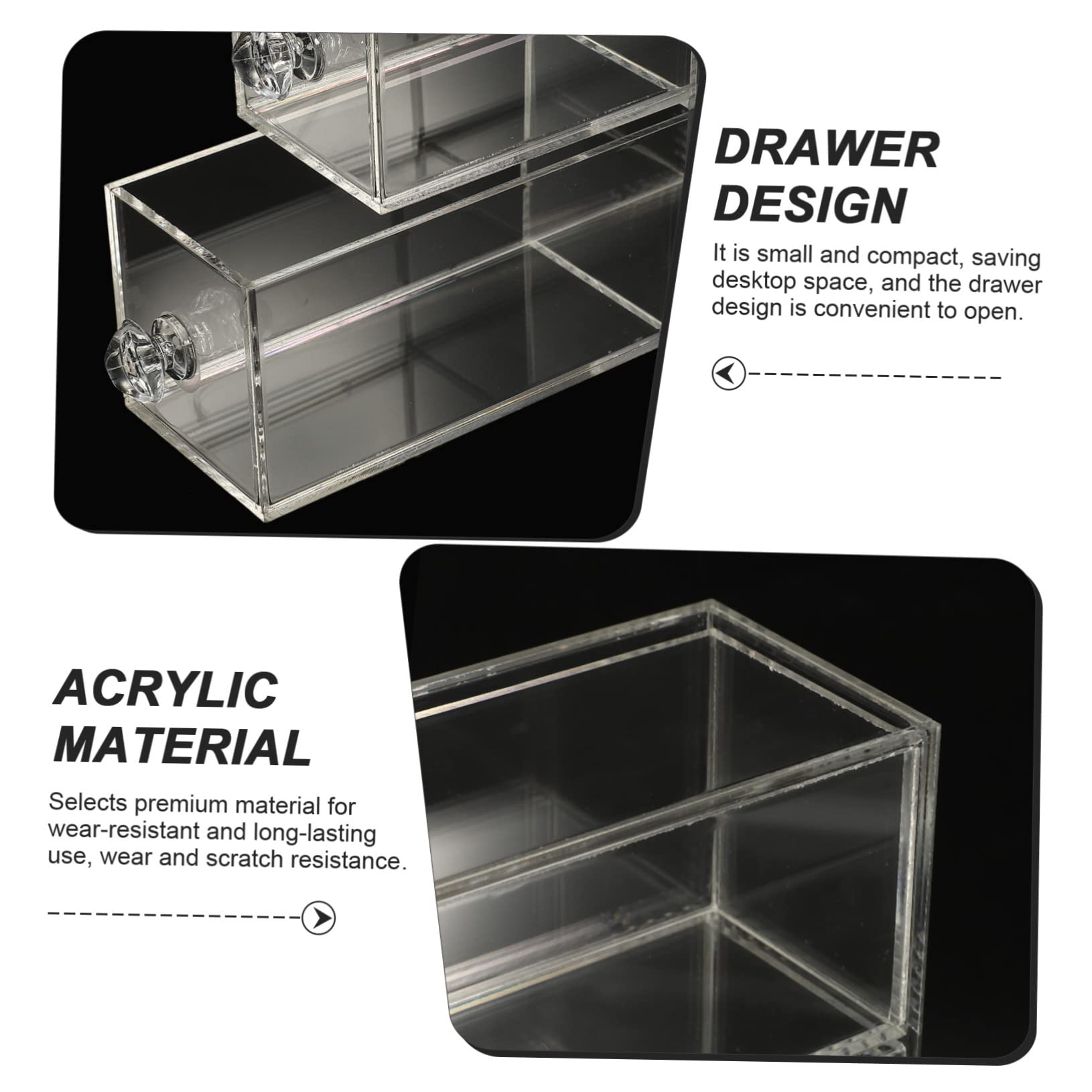 Organisateur en Acrylique Transparent à Tiroirs pour Bijoux et Cosmétiques