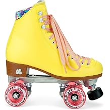 L'Estel Skates - Moxi Skates - Beach Bunny Set - Fashion Roller Skates for Women - Lemon - Size 8
