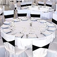 Vista 6 de CHENGU 100 piezas Cintas elásticas de elastano para sillas, lazos simples, bandas para sillas de boda real sin hebilla, decoraciones de cumpleaños