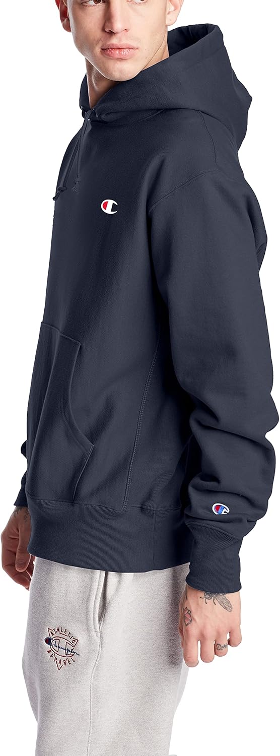 Champion mens Reverse Weave Pullover, Left Chest CHooded Sweatshirt - Image 5