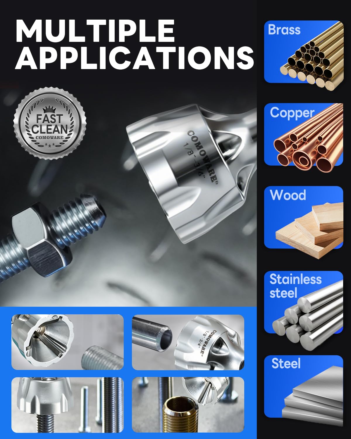 Deburring Tool - Remove Metal Burrs Fast -6 Deburring Tool - Remove Metal Burrs Fast -6