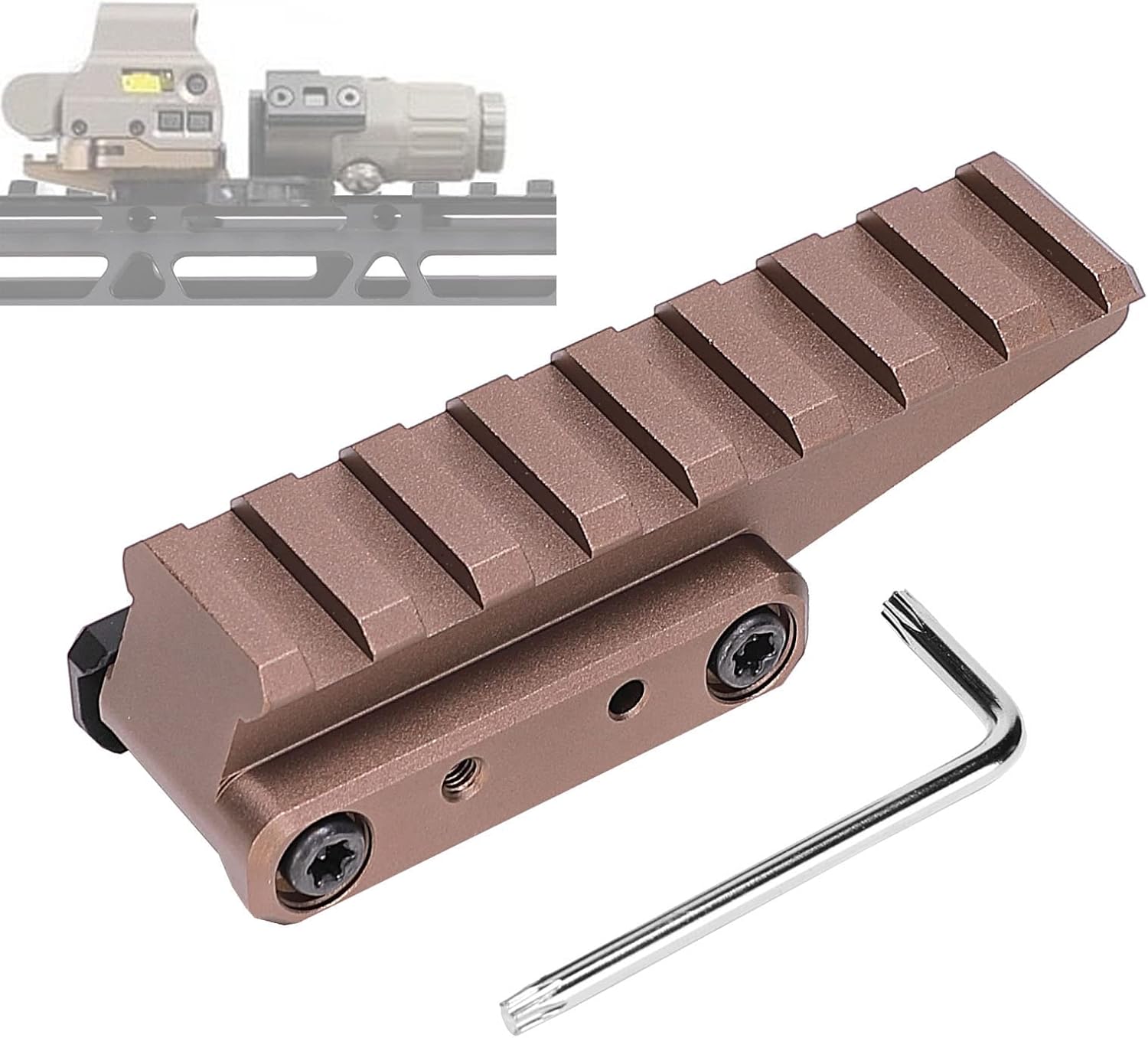 Phoking Optic Riser Mount Picatinny Rail Fast Riser Red Dot Riser for Red Dot Sight Scope Optics