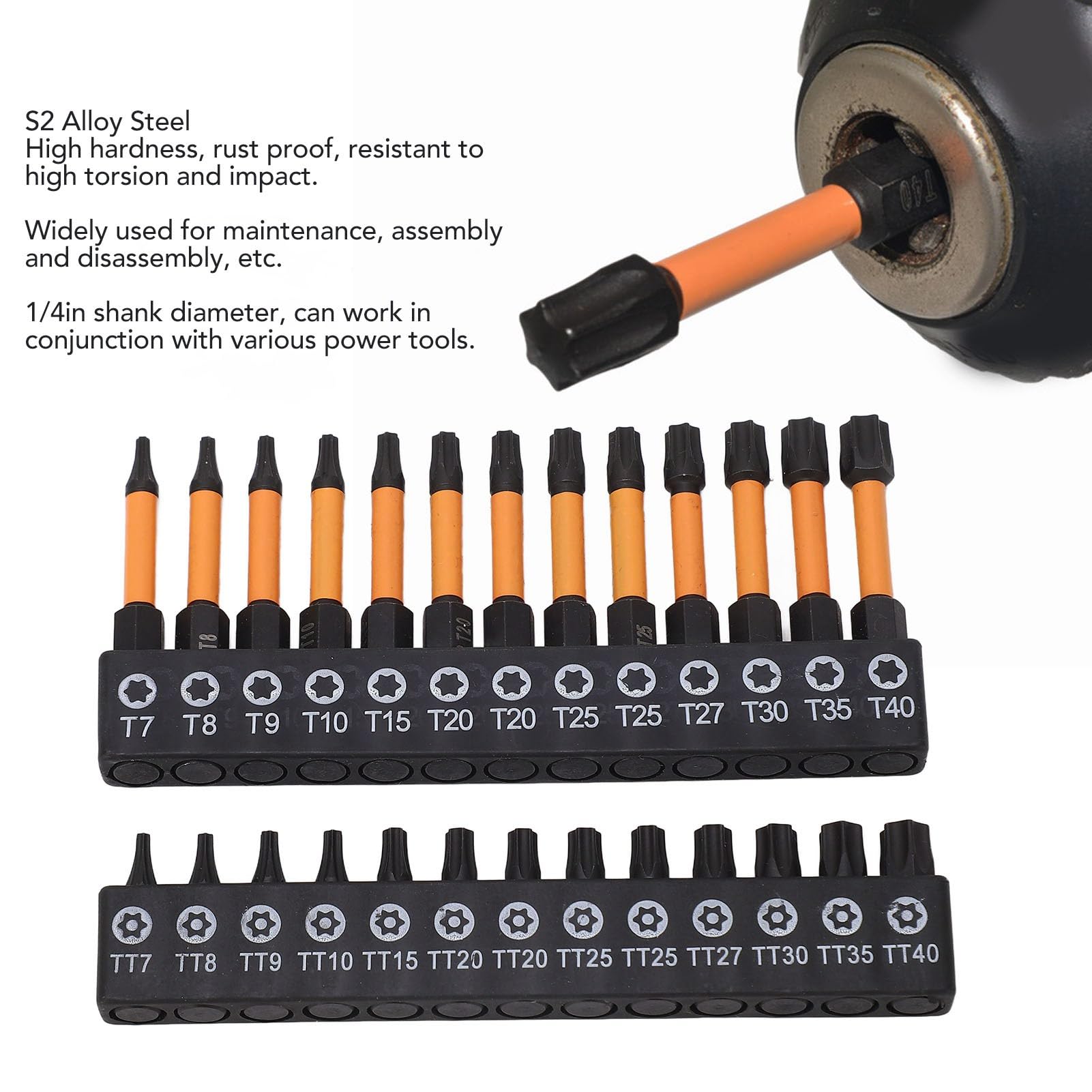 Amazon | ドライバービットスター、26個 六角シャンクスタービットキット S2 合金鋼 1/4インチ 六角シャンク ドライバービット  ダブルスクエアビットセット 電気とハンドドライバー電動ドリル用 | ヘキサゴンビット
