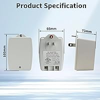 Vista 7 de Timbre de puerta de 16.5 V 40 VA enchufable de reajuste automático de transformadores de CA de seguridad, compatible con Ring Video Doorbell Pro