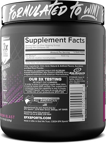 Vista 61 de EFX Sports Polvos Kre-Alkalyn