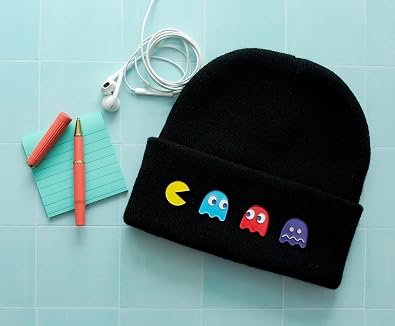 Pac-Man 4-Piece Enamel Pin Set Exclusive | Badge Accessories For Lanyard, Backpack, Clothes