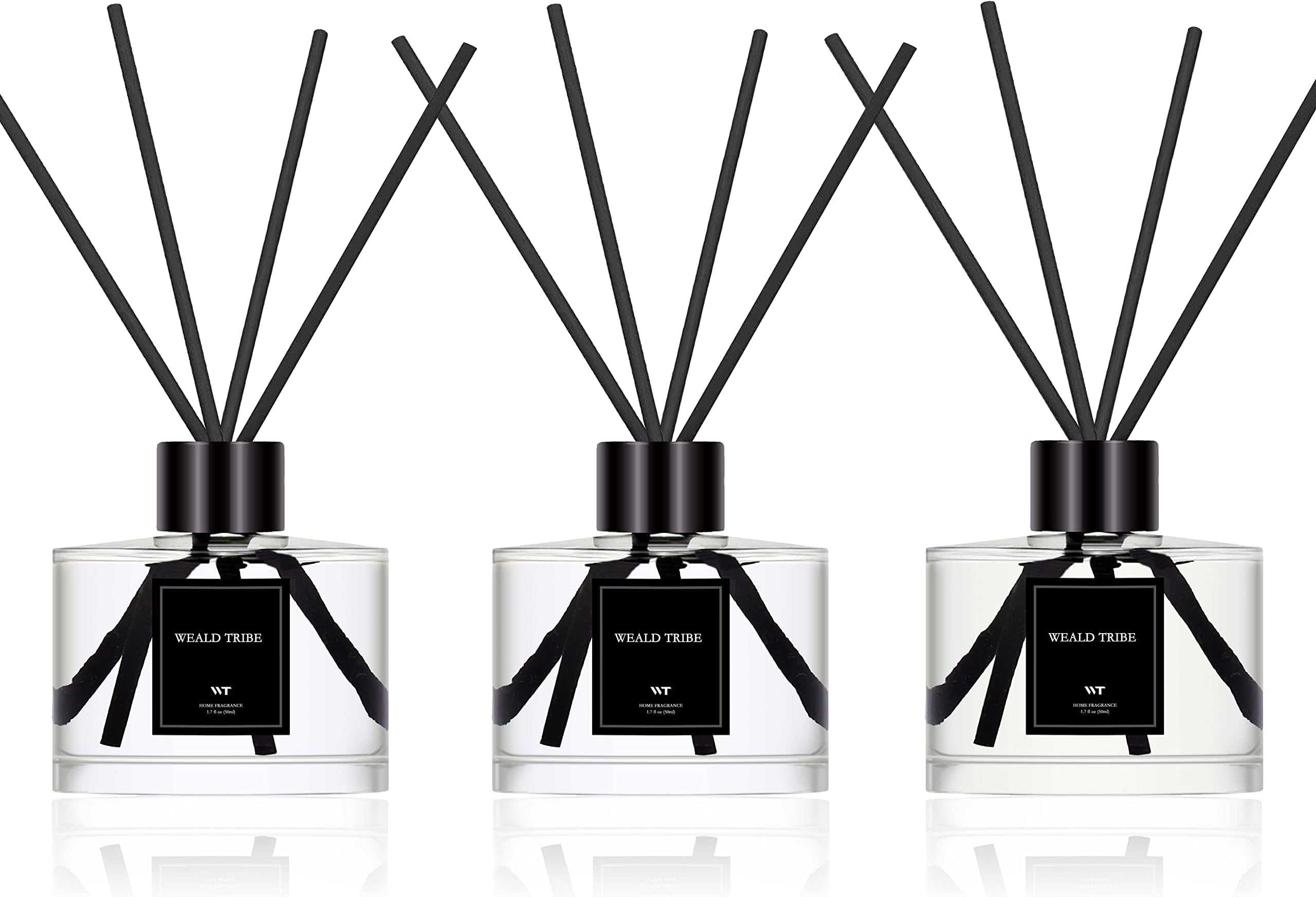 Flower Reed Diffuser Set Ocean Scent for Bathroom Accessories Shelf Decor & Air Fresheners, Sticks Defusers with 5.4 fl oz Essential Oils & Leaves, House Bedroom Office Decor & Gifts