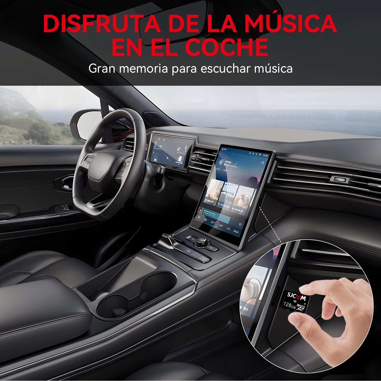 SJCAM Tarjeta de Memoria microSDXC de 128 GB, hasta 100 MB/s, 4K UHD, Clase U3, para Cámaras de Acción, Teléfonos Móviles y Tablets,Compatible con C300, C200PRO, C110, C110+, SJ20, SJ11, SJ4K