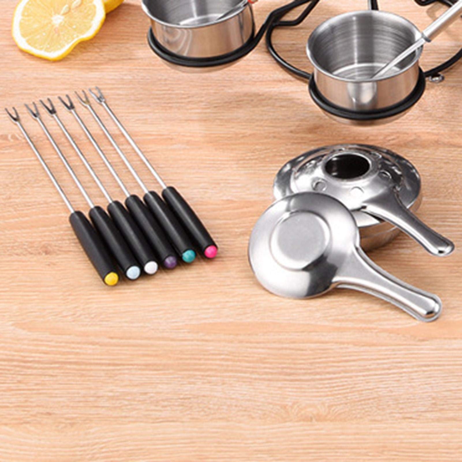 Fondue- -Set – 21-teiliges Käsefondue-Set in einem aus Edelstahl