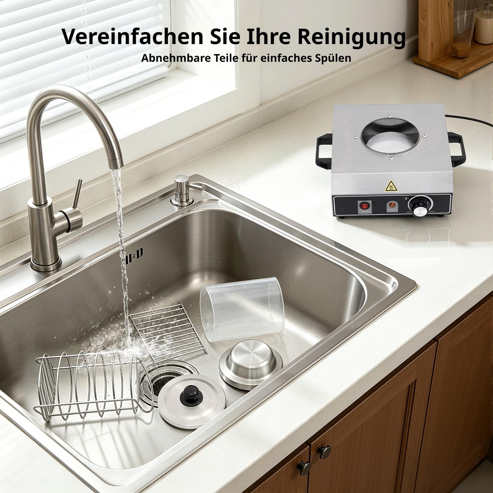 Würstchenwärmer Elektrischer Hot Dog Maker Maschine 220V Wurstkocher, 0～85℃Einstellbare Temperatur Got Dog Dampfer für westliche Restaurants, Fast-Food-Läden, Cafés