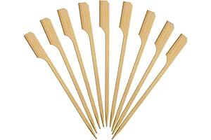 Premium 4.7 Inch Square Small Mini Bamboo Paddle Skewers for Appetizers