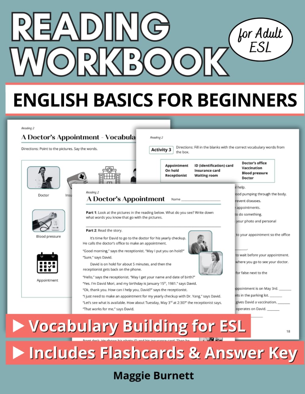 Reading Workbook for Adult ESL: English Basics for Beginners - Vocabulary Building for ESL      Paperback – October 27, 2025