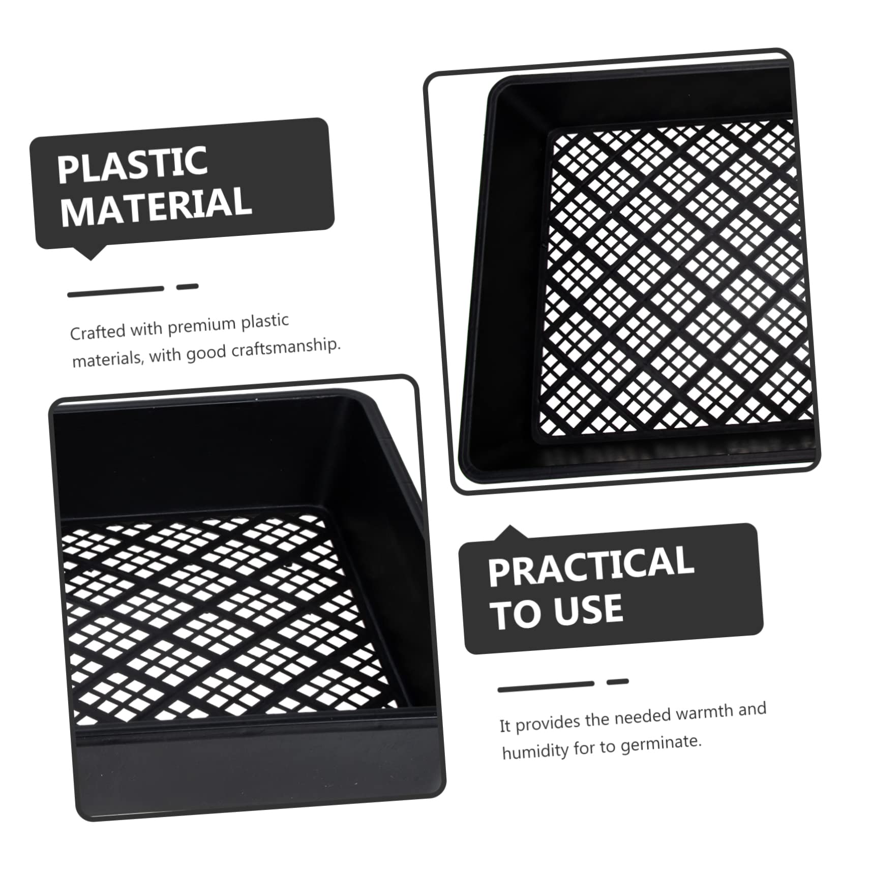 DOITOOL 6pièces Plateau de Semis Plaque de Culture pour Micro-pousses Plastique Plateau de Germination de Plantes