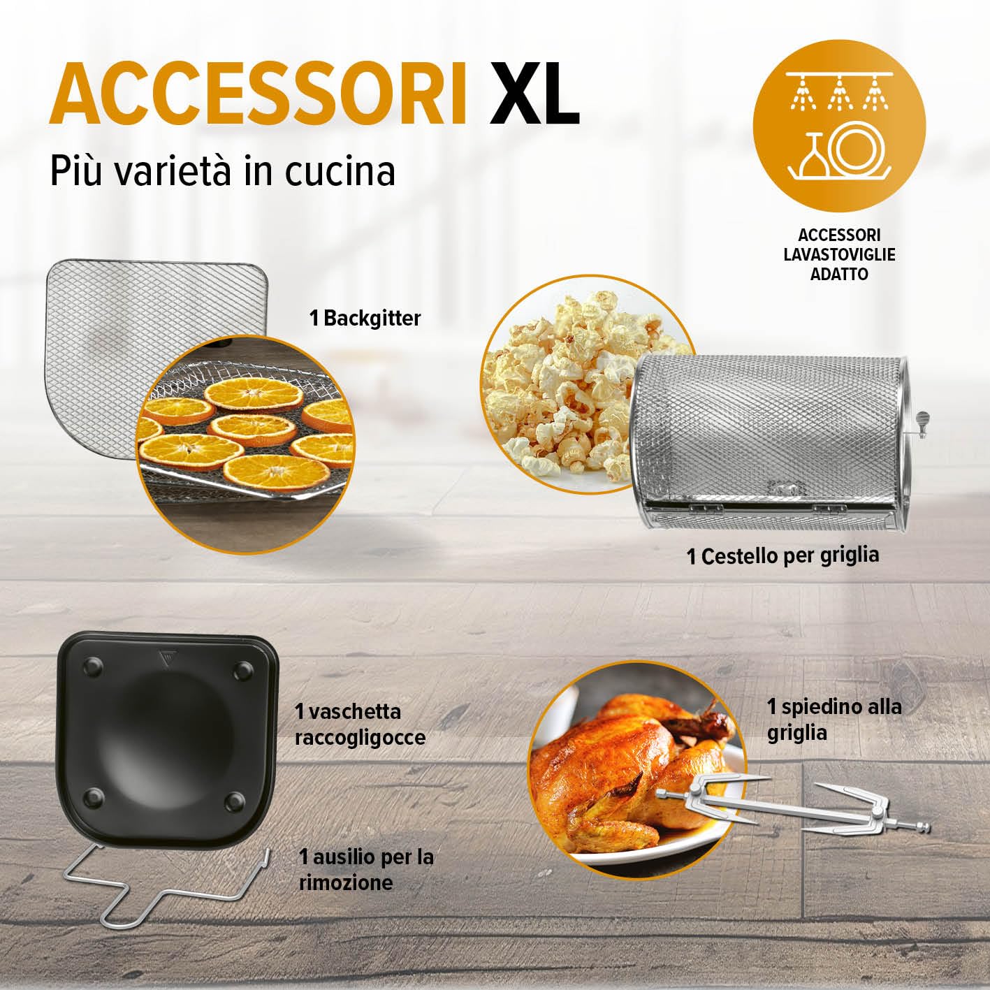 GOURMETmaxx Friggitrice digitale XXL ad aria calda 12 litri | Frittura senza grassi, friggitrice, forno e grill rotante in un unico apparecchio | Con 9 programmi e funzione timer