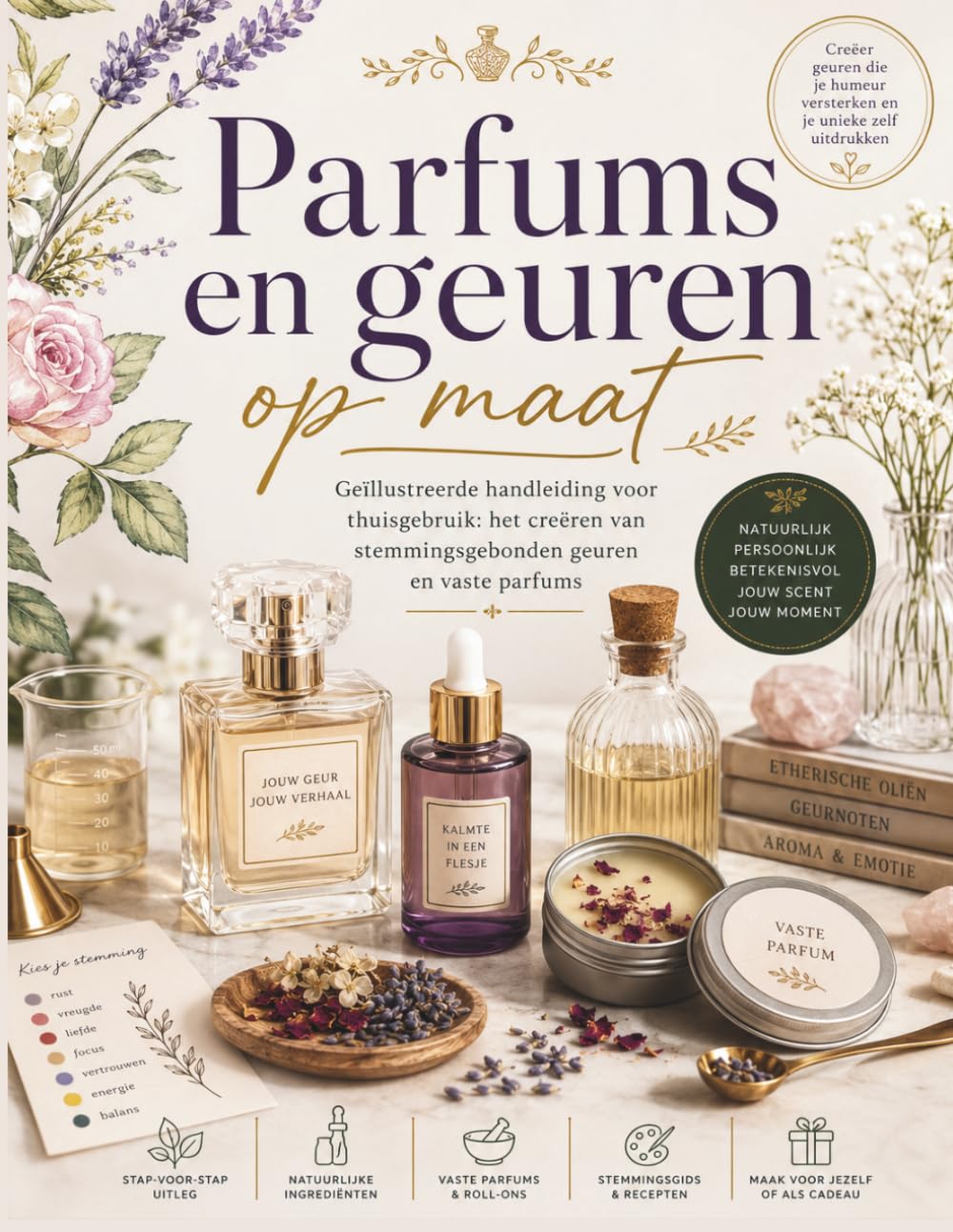 Parfums en geuren op maat: Geïllustreerde handleiding voor thuisgebruik: het creëren van stemmingsgebonden geuren en vaste parfums