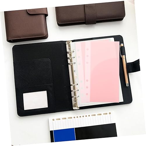 Miniatura 3 de FUNOMOCYA 5 carpetas de archivos, bolsa de lápices, clips de carpeta, 6 anillas, recambios de presupuesto, bolsa de bolsillo, bolsa de dinero,