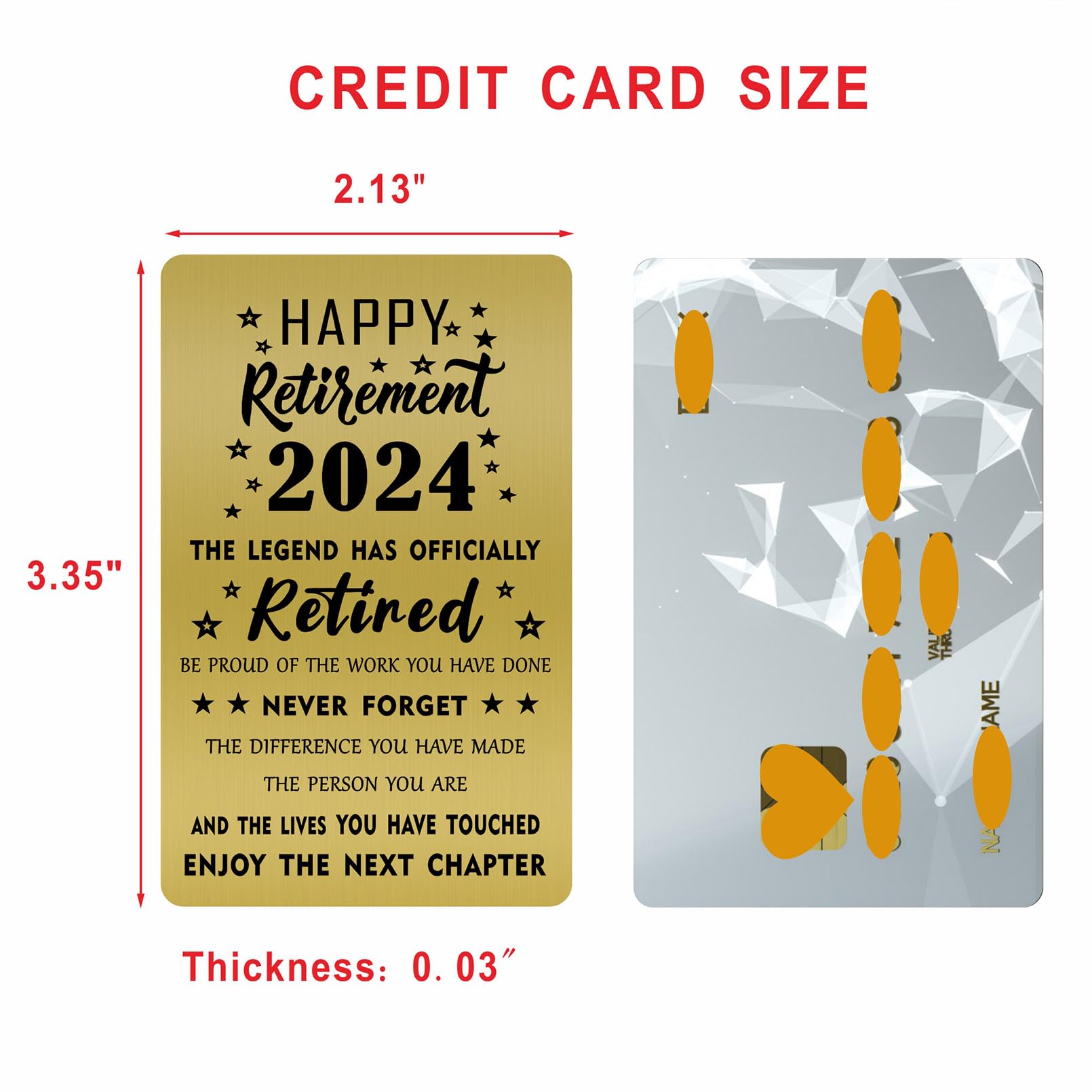 Gezxin Gold Retirement Card 2026 - Men Women Retirement Card - the Legend has Retired Presents, Gold Retirement 2026, 3.35*2.13Inch - Image 2
