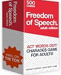 Card Board Game for Adults - Freedom of Speech Version 2 Improved - Bachelor & Bachelorette Cards for Party & Game Night - Fast-Paced - Guess The Word - Easy to Play - Improved Version