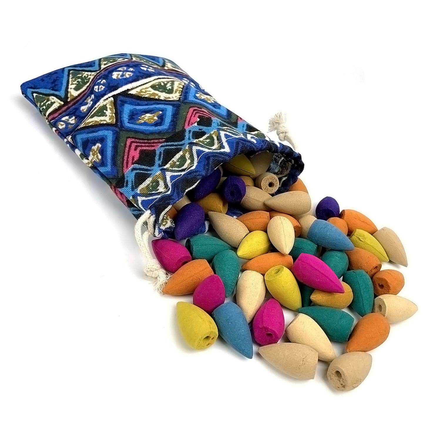 OTDCGI 120 PCS Backflow Incense Cones Mixed 12 Natural Scents Fragrances for Backflow Incense Burner Holders Yoga Meditation Aromatherapy