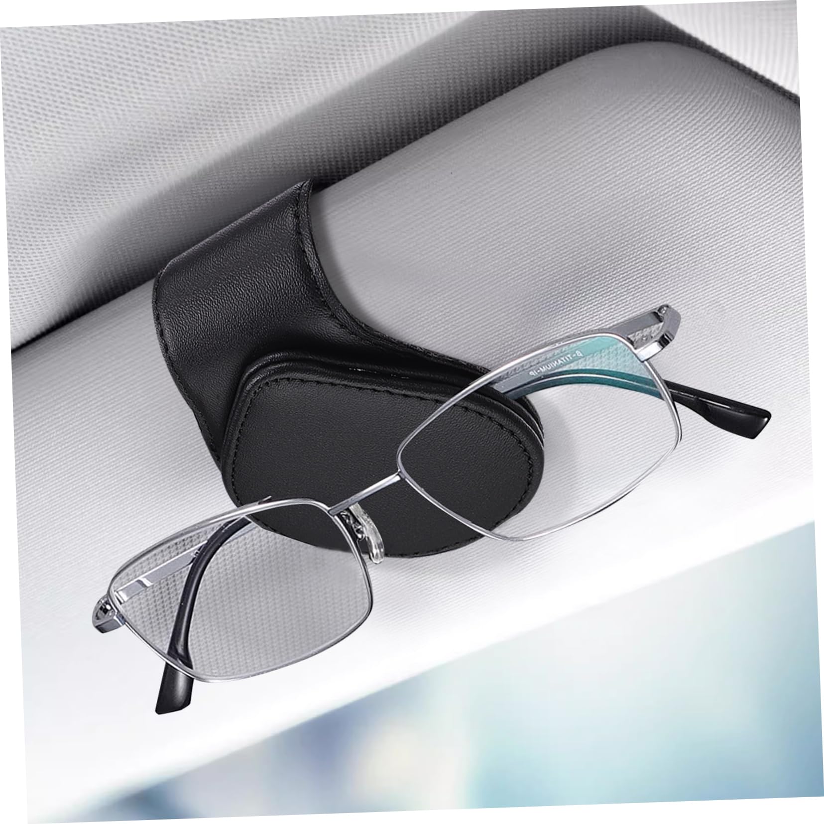Gatuida 6stücke Magnetischer Brillenhalter Für Auto Pu Leder Sonnenbrillen Halterung Für Sonnenblende Für Brillen Visitenkarten Und Tickets