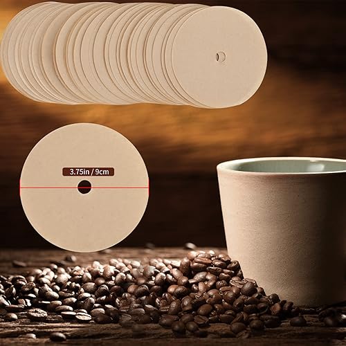 Miniatura 3 de 200 filtros de café percolador sin blanquear, filtro de papel de café desechable de 3.75 pulgadas, filtros de café de disco para percoladora Bozeman