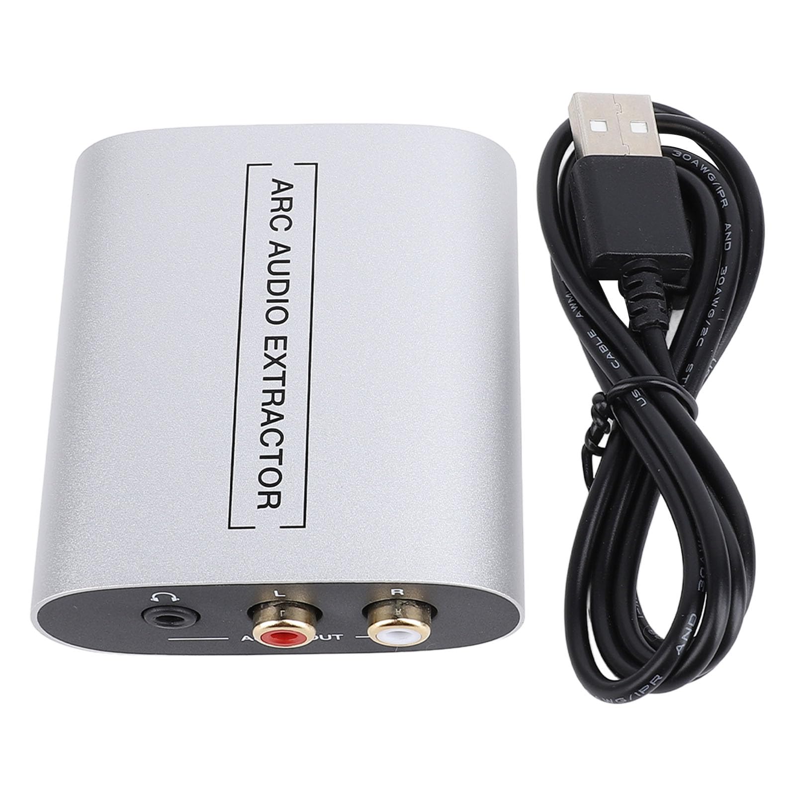 Generic Splitter Estrattore Versatile Convertitore Delicato per HDTV Porte AV Stereo Jack LR con Suono Chiaro, per Vari Dispositivi Lega di Alluminio