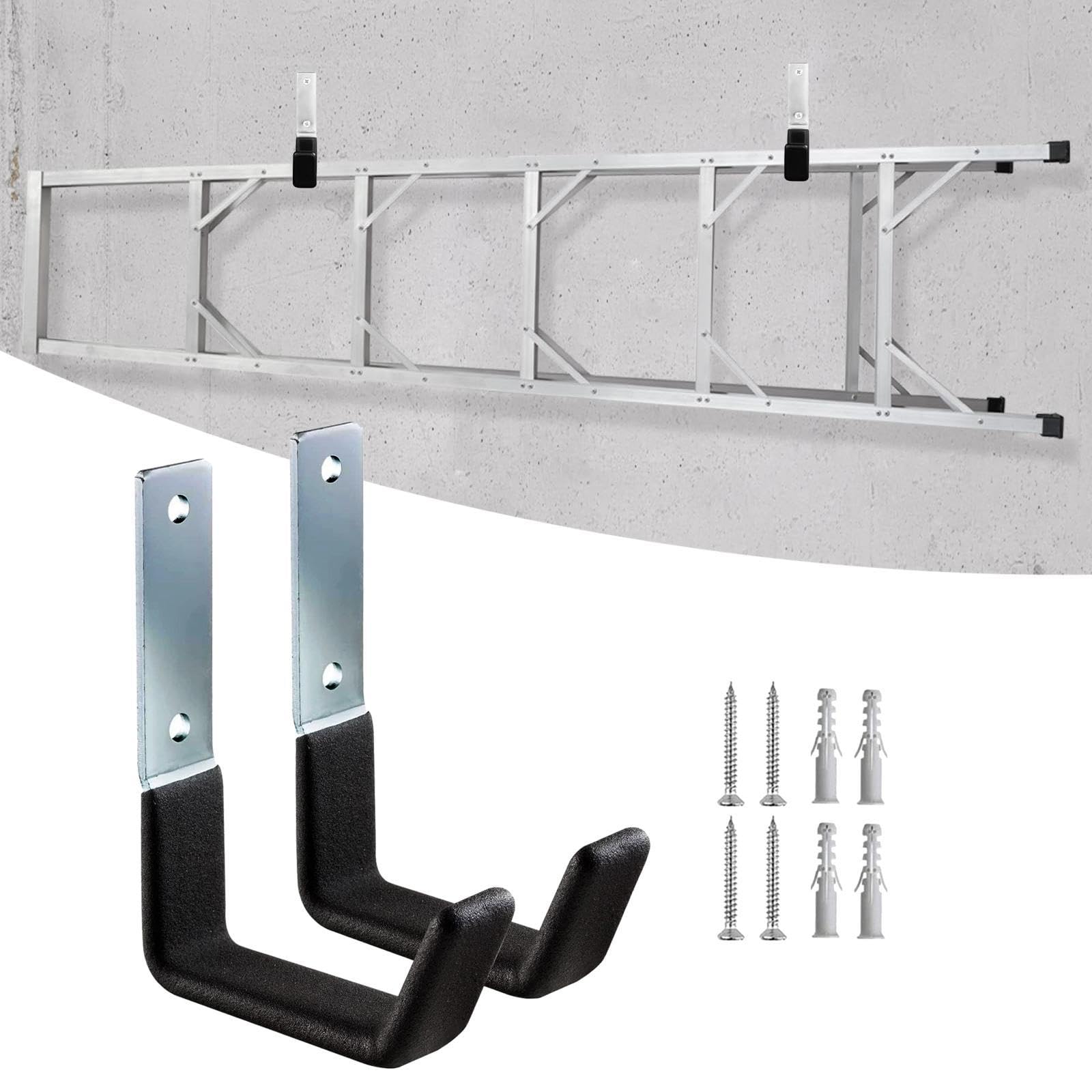 Ganci Da Parete Per Carichi Pesanti - 2 Pezzi Con Portata 50 Kg Per Garage E Officina - Foto 3