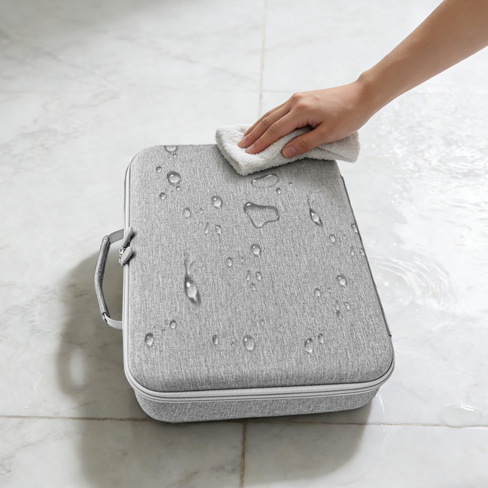 Tasche kompatibel mit Ecovacs Mini Fensterroboter, Koffer für Fensterroboter(37x26x8cm), mit Doppeltem Reißverschluss & Griff, Wasserdicht & Stoßfeste Aufbewahrungsbox