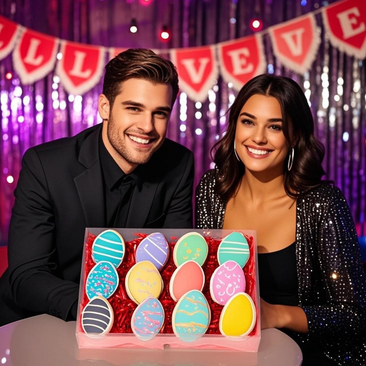 RomanticBaking 50PCS 10x7x2 inches Clear Cookie Boxes Strawberry Boxes Bakery Boxes Macaron Boxes Gift Boxes Treat Boxes for Party Favors