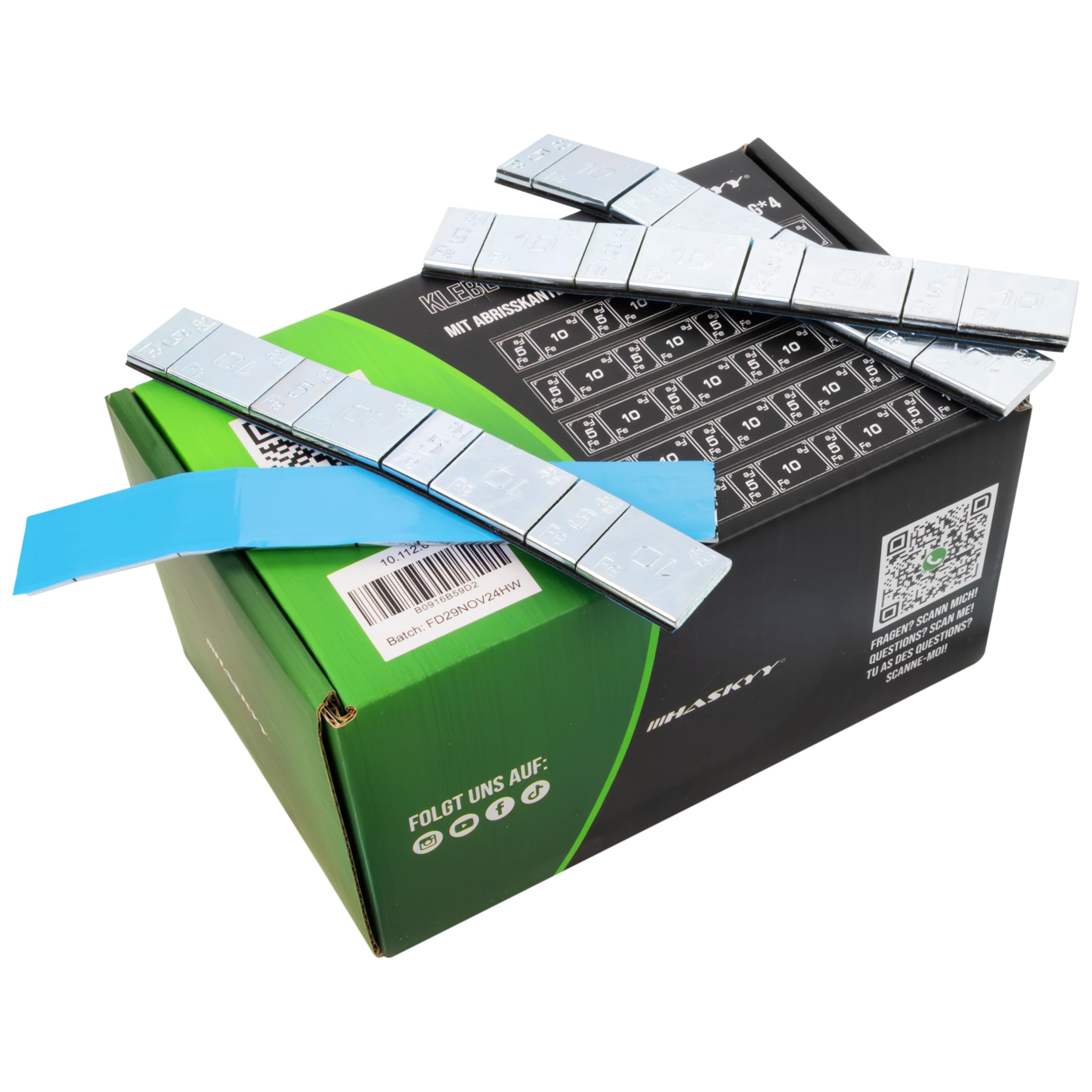 Pesi Per Bilanciamento Ruote Pesi Adesivi Per Camion - 100 G, Acciaio Plastificato, 10 Pezzi, Grigio Zavorre Auto 100g - Foto 13