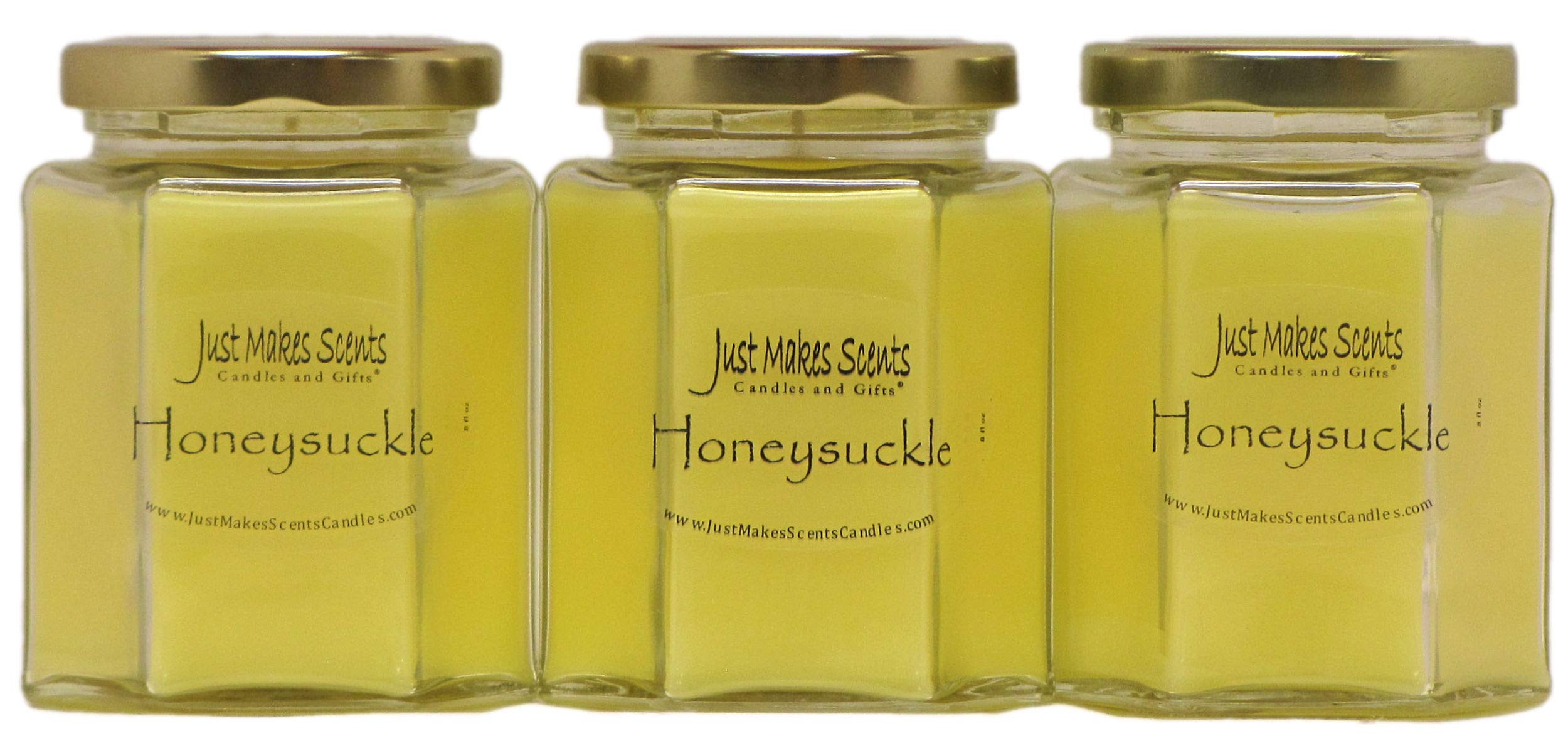 Vela de soja aromática de madreselva de Just Make Scents, velas de primavera vertidas a mano, hechas en los Estados Unidos y regalos