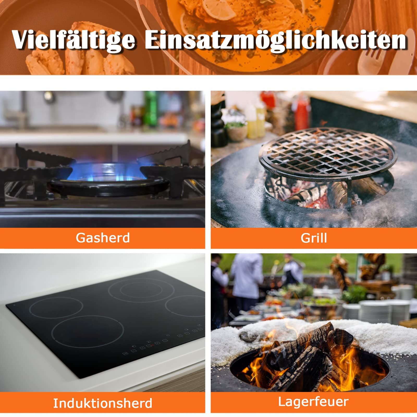 UISEBRT Dutch Oven set in houten kist, Dutch Oven set met Dutch Oven, veel accessoires van gietijzer, kant-en-klaar gekookt, met Dutch Oven, pan en deksel UISEBRT Dutch Oven set in houten kist, Dutch Oven set met Dutch Oven, veel accessoires van gietijzer, kant-en-klaar gekookt, met Dutch Oven, pan en deksel